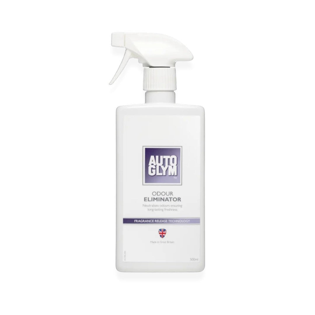 The Detail Warehouse Autoglym Odour Eliminator 500ml spray bottle for neutralising car interior smells.