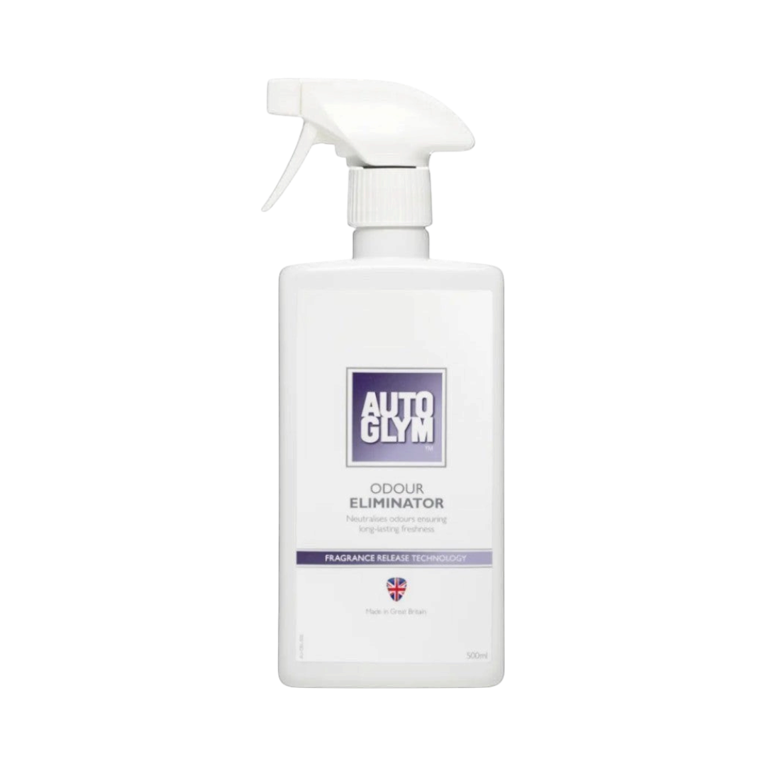 The Detail Warehouse Autoglym Odour Eliminator 500ml spray bottle for neutralising car interior smells.