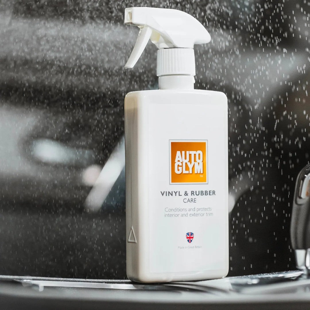 The Detail Warehouse Autoglym Vinyl & Rubber Care 500ml spray bottle for interior and engine plastic protection.