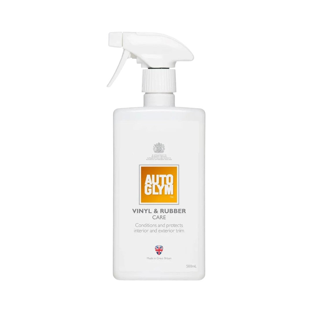 The Detail Warehouse Autoglym Vinyl & Rubber Care 500ml spray bottle for interior and engine plastic protection.