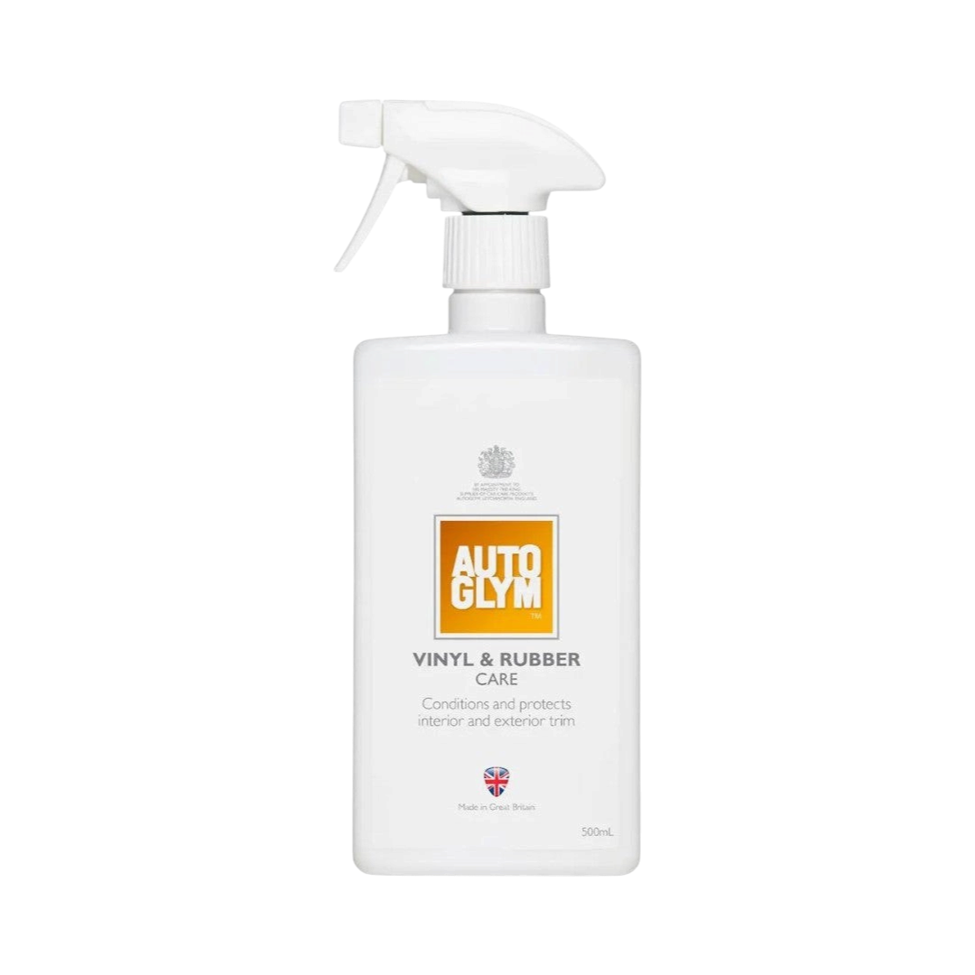 The Detail Warehouse Autoglym Vinyl & Rubber Care 500ml spray bottle for interior and engine plastic protection.