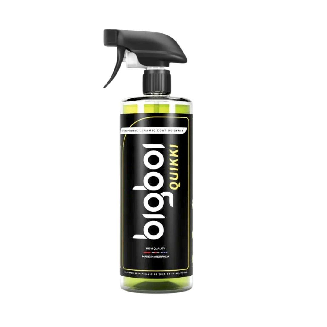 The Detail Warehouse BigBoi QUIKKI hydrophobic ceramic spray sealant in a clear bottle with a black trigger sprayer.