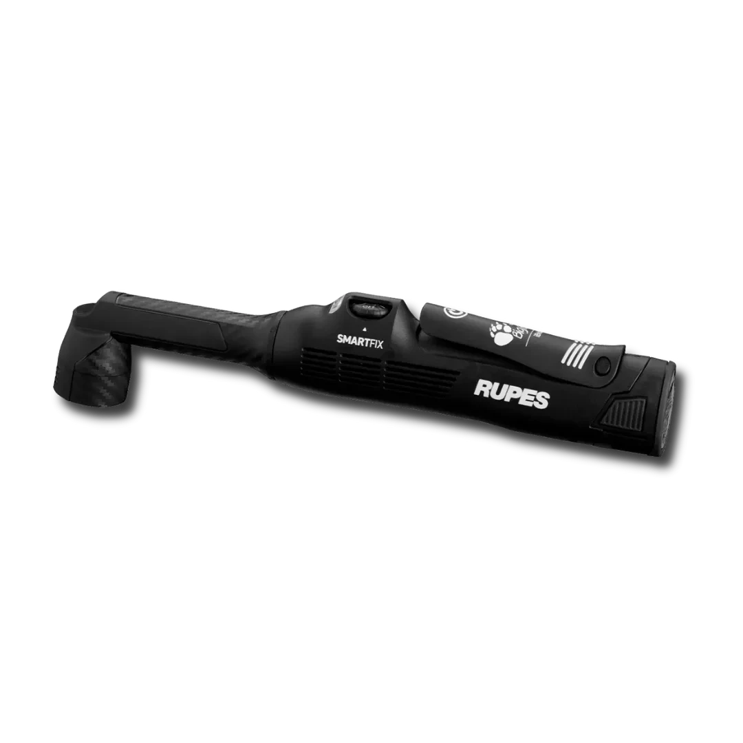 The Detail Warehouse Rupes iBrid Nano 2 compact cordless mini polisher in black with SMARTFIX quick-release system.