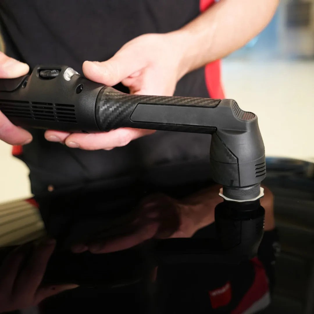 The Detail Warehouse Rupes iBrid Nano 2 luxury kit with polisher, batteries, pads, compounds, and storage case.