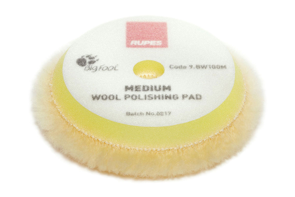 Rupes Bigfoot DA Wool Polishing Pads - Medium Yellow