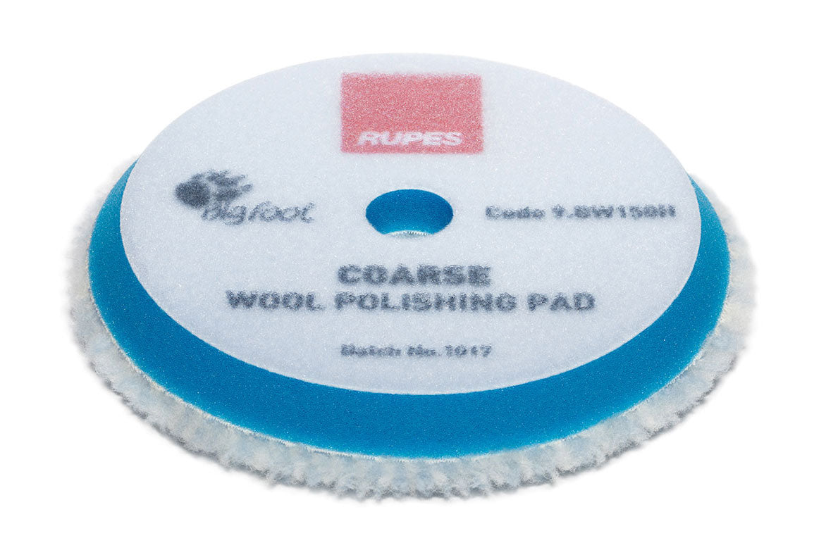 Rupes Bigfoot DA Wool Polishing Pads - Coarse Blue