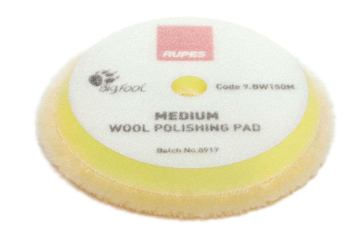 Rupes Bigfoot DA Wool Polishing Pads - Medium Yellow