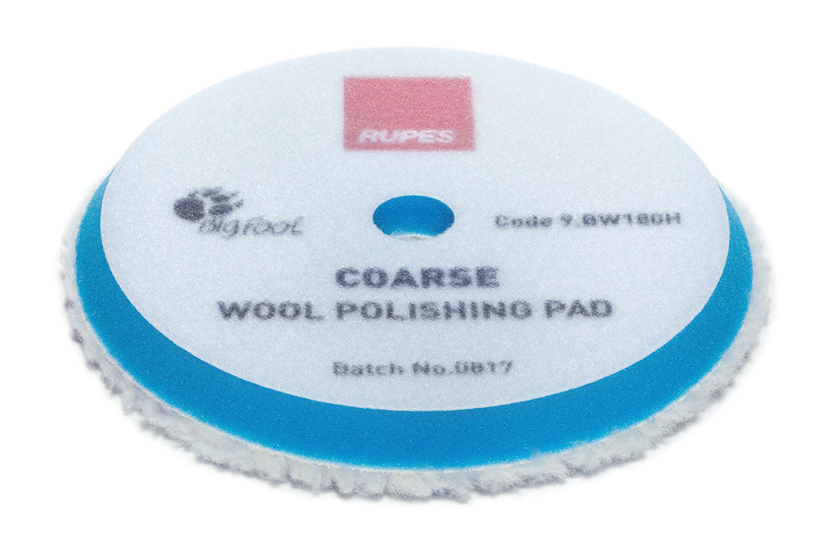 Rupes Bigfoot DA Wool Polishing Pads - Coarse Blue