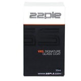A 50ml bottle of 22ple VX3 Signature Glass Coating, primarily black and orange packaging with product details written in white.