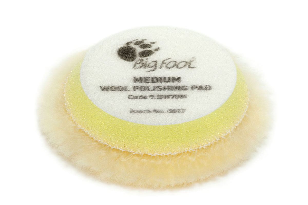 Rupes Bigfoot DA Wool Polishing Pads - Medium Yellow