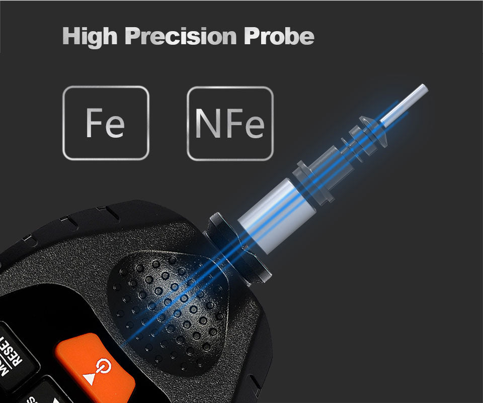 Digital Paint Thickness Gauge - LCD Backlight Meter 0-1500 Micron