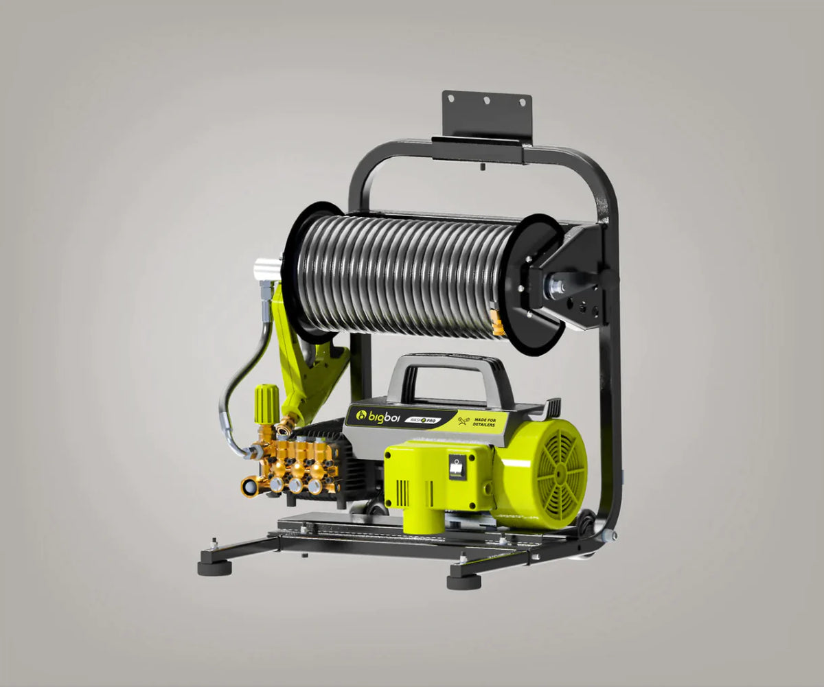 Bigboi WashR PRO Pressure Washer 2 in 1 Wall Mount with Hose Reel &amp; Wheelbase