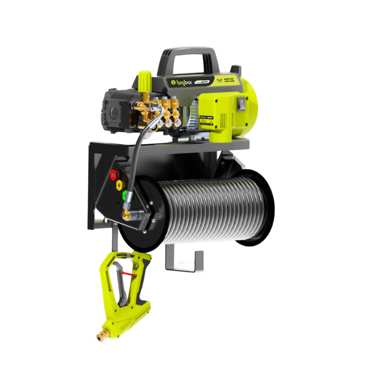 Bigboi WashR PRO Pressure Washer Fixed Wall Mount with Hose Reel