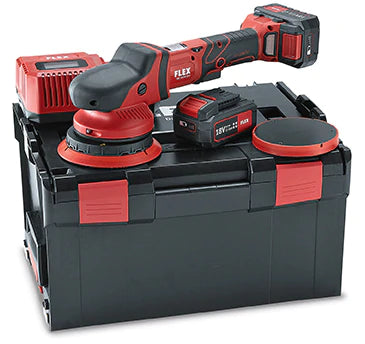FLEX Random Orbital Cordless Polisher 15mm Orbit : XFE 15 150 18.0-EC/5.0 Boxed Set