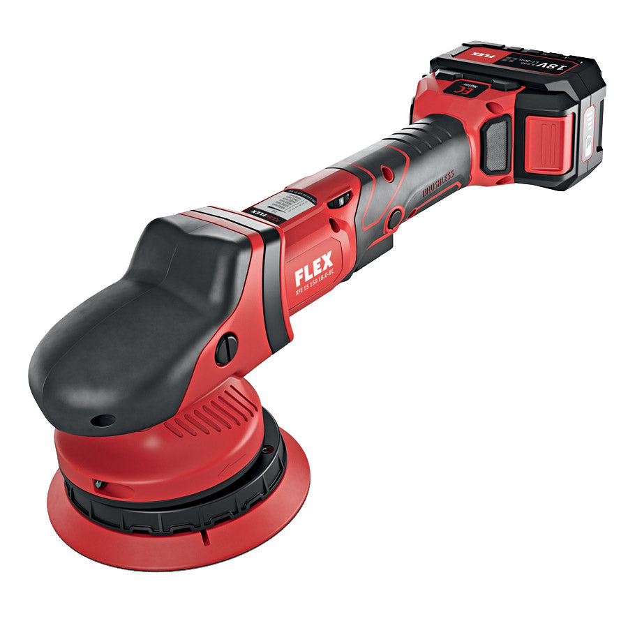 FLEX Random Orbital Cordless Polisher 15mm Orbit : XFE 15 150 18.0-EC/5.0 Boxed Set