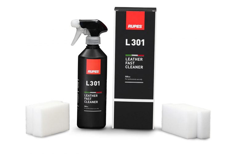 Rupes Leather Fast Cleaner 500ML (With Foam Cleaning Cubes)