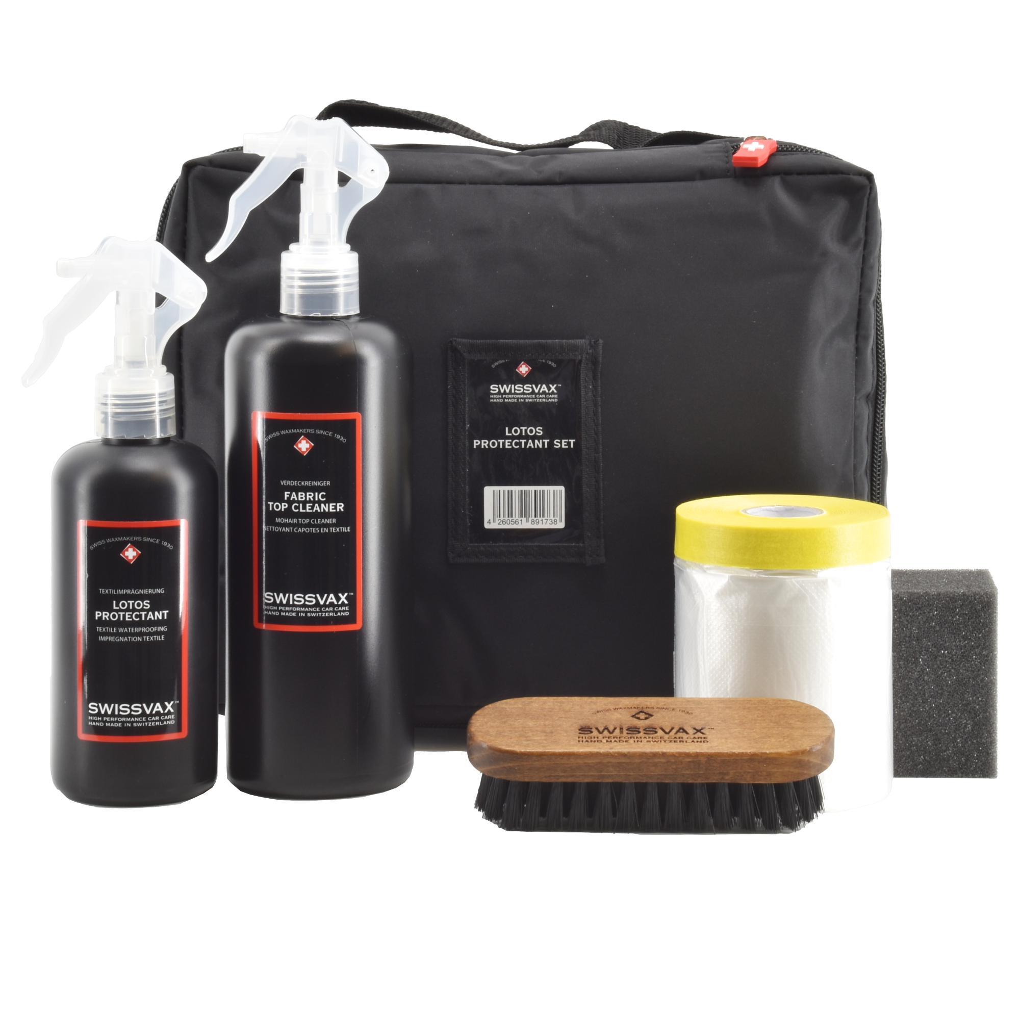 Swissvax LOTOS PROTECTANT KIT for cleaning and sealing fabric roofs and textiles/alcantara