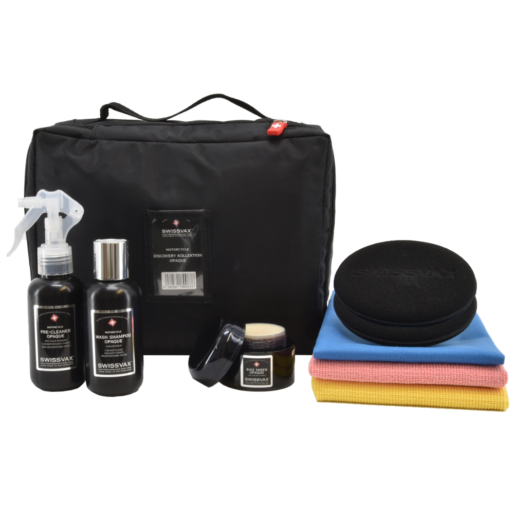 Swissvax Motorcycle DISCOVERY OPAQUE Collection - For satin matt bikes