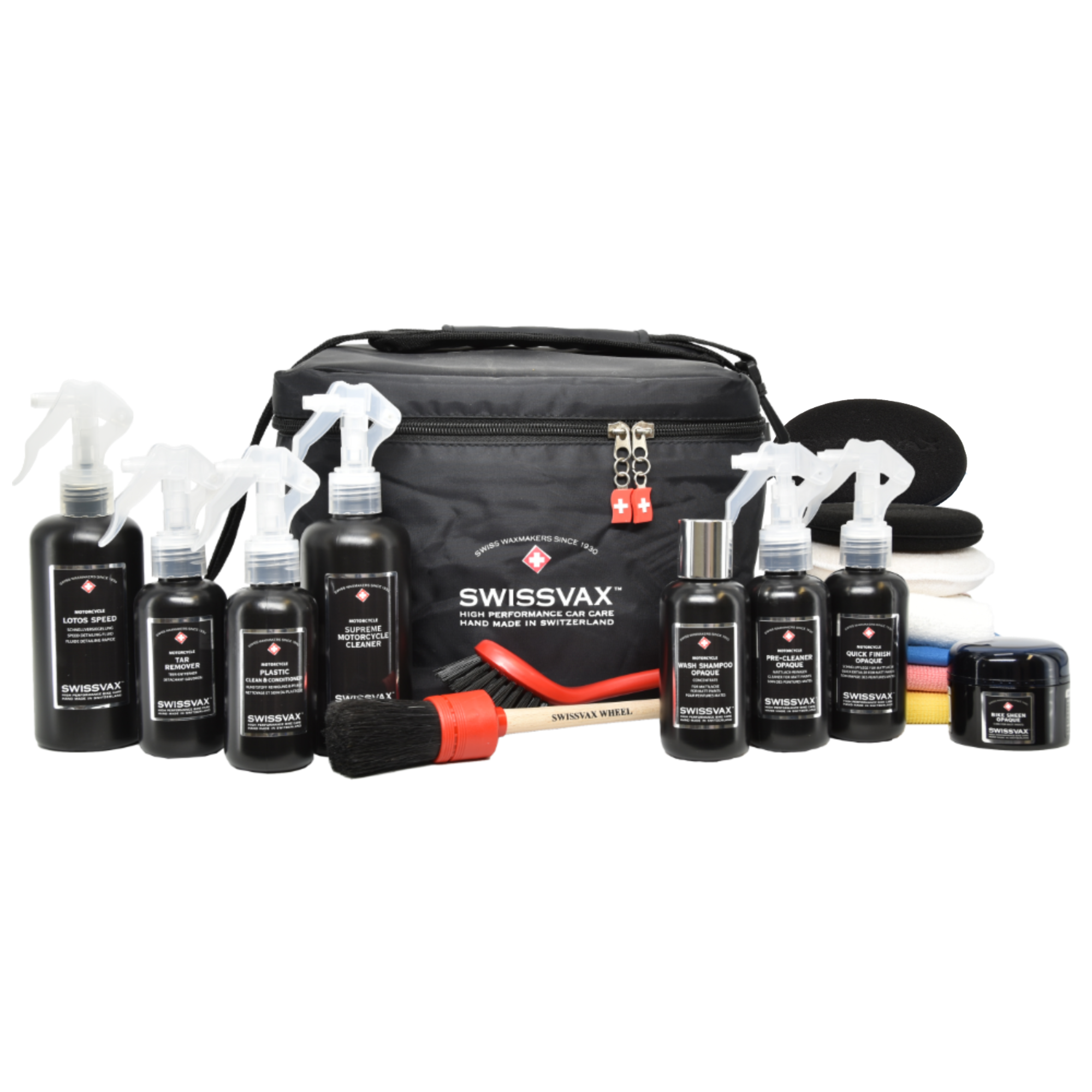 Swissvax Motorcycle Valeting OPAQUE Collection - For satin matt bikes