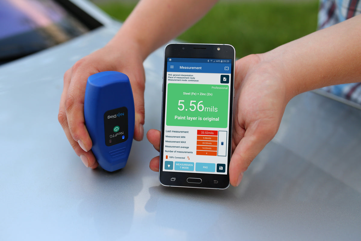 NexDiag Digital Paint Measuring Gauge - PROFESSIONAL (With Reporting Functions)