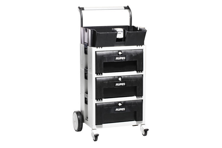 Rupes 3-Drawer Polishing Trolley, Modular Workshop Carrier System