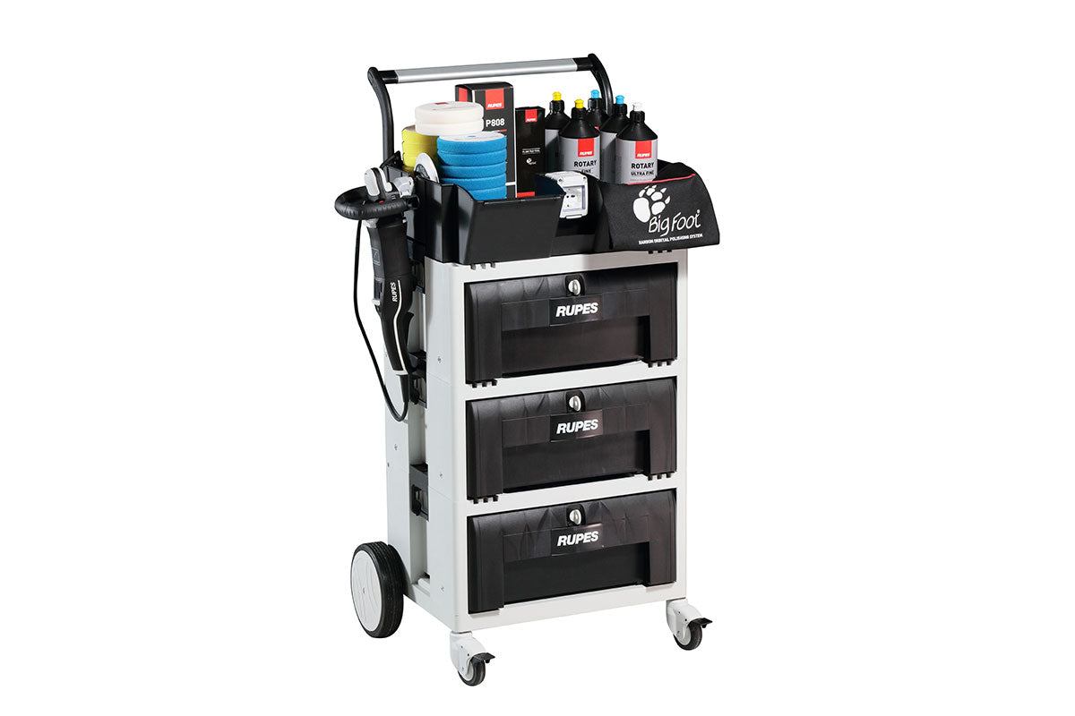 Rupes 3-Drawer Polishing Trolley, Modular Workshop Carrier System