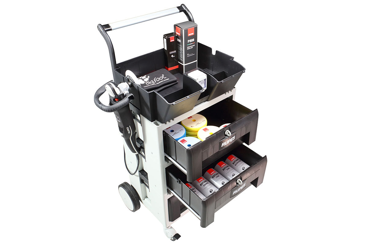 Rupes 3-Drawer Polishing Trolley, Modular Workshop Carrier System