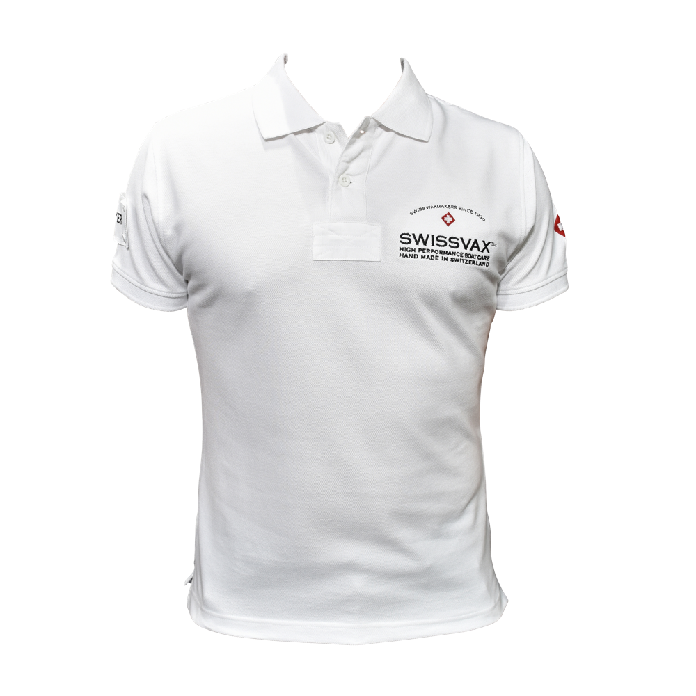 Swissvax POLO SHIRT white / black