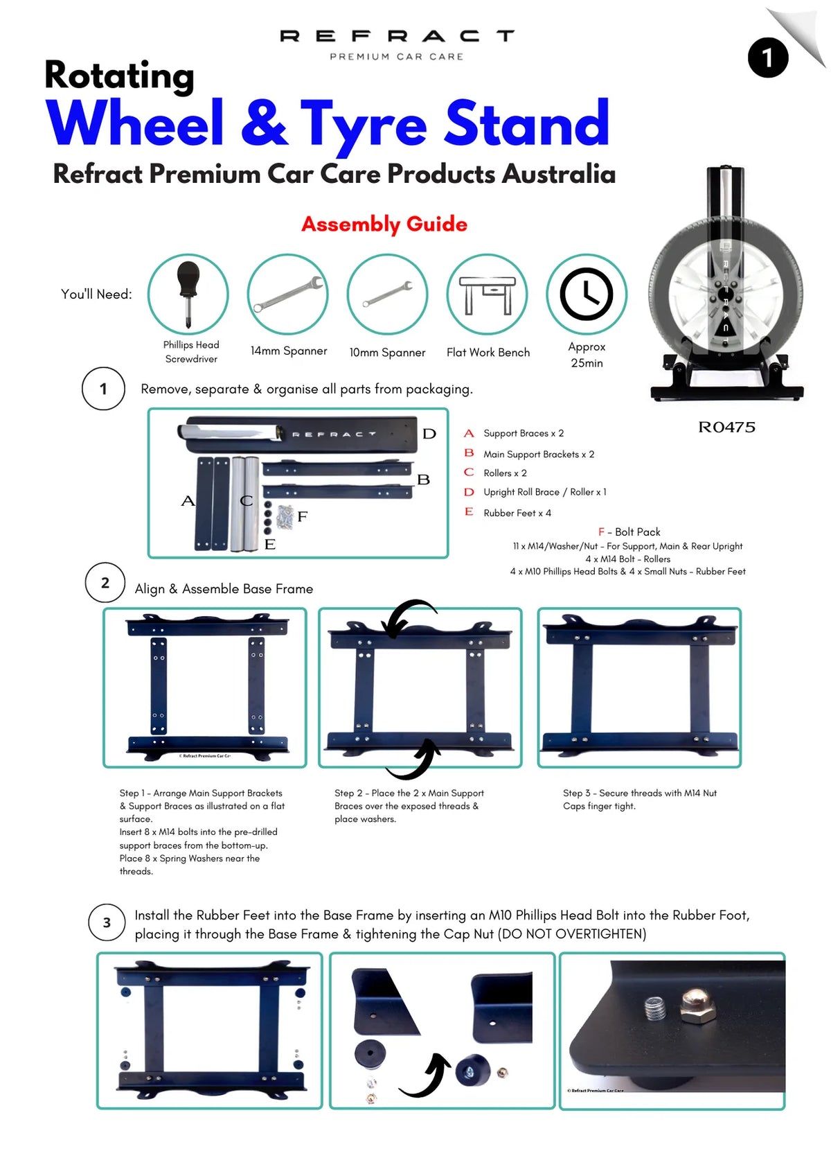 REFRACT PRO Rotating Wheel Stand (CLEARANCE)