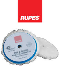 Rupes Cut &amp; Finish Wool Polishing Pad for Rotary - Merino Wool