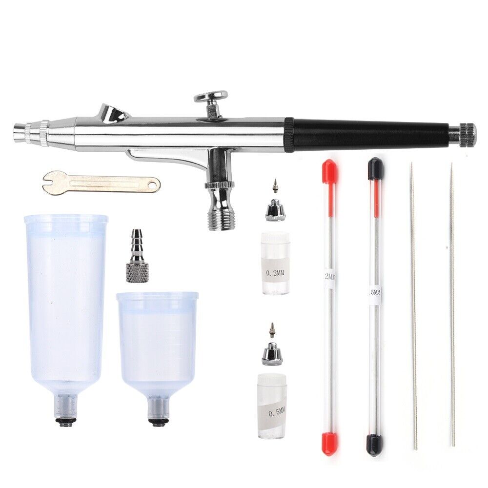 Colourlock Gravity Airbrush Pro - Spray gun with 3 x interchangeable nozzles &amp; 2 x Colour Pots