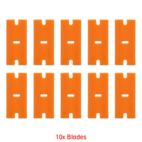 Plastic Razor Blades with "Pro" Scraper Tool (Orange/Black) Detailing